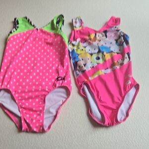 Set Of 2 GK Girls Gymnastics Leotards Child Medium CM Disney